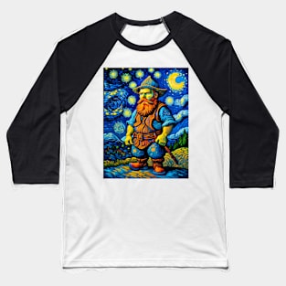 Dwarf in starry night Baseball T-Shirt